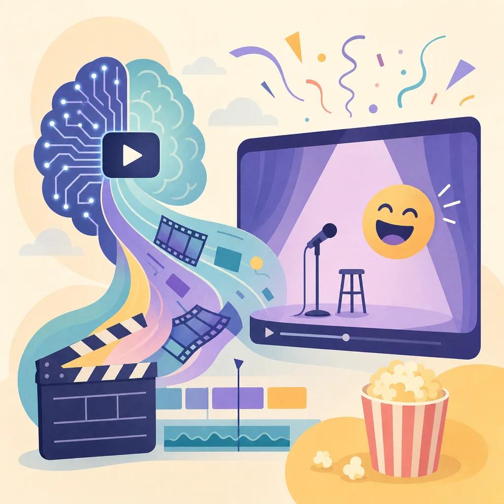Illustration related to ai video marketing for comedy content