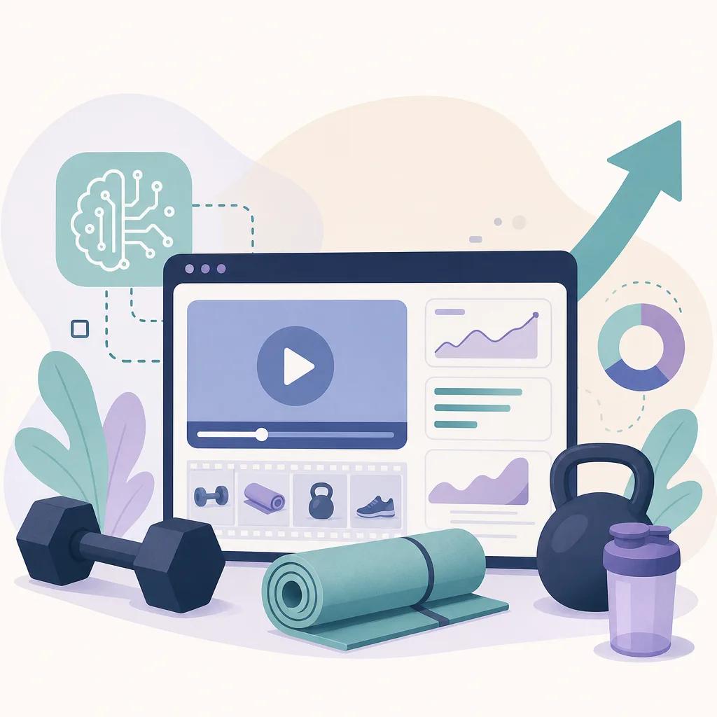 Illustration related to ai video marketing for fitness coaches