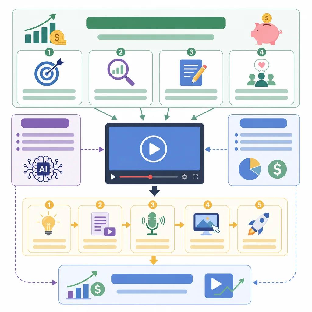 Diagram explaining ai video tips for personal finance channels