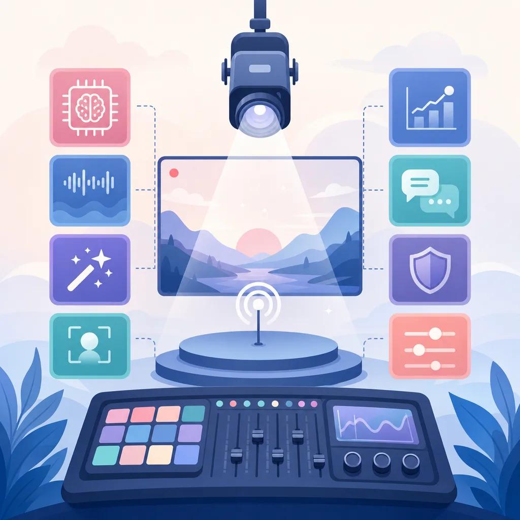 Illustration related to best ai tools for live streaming