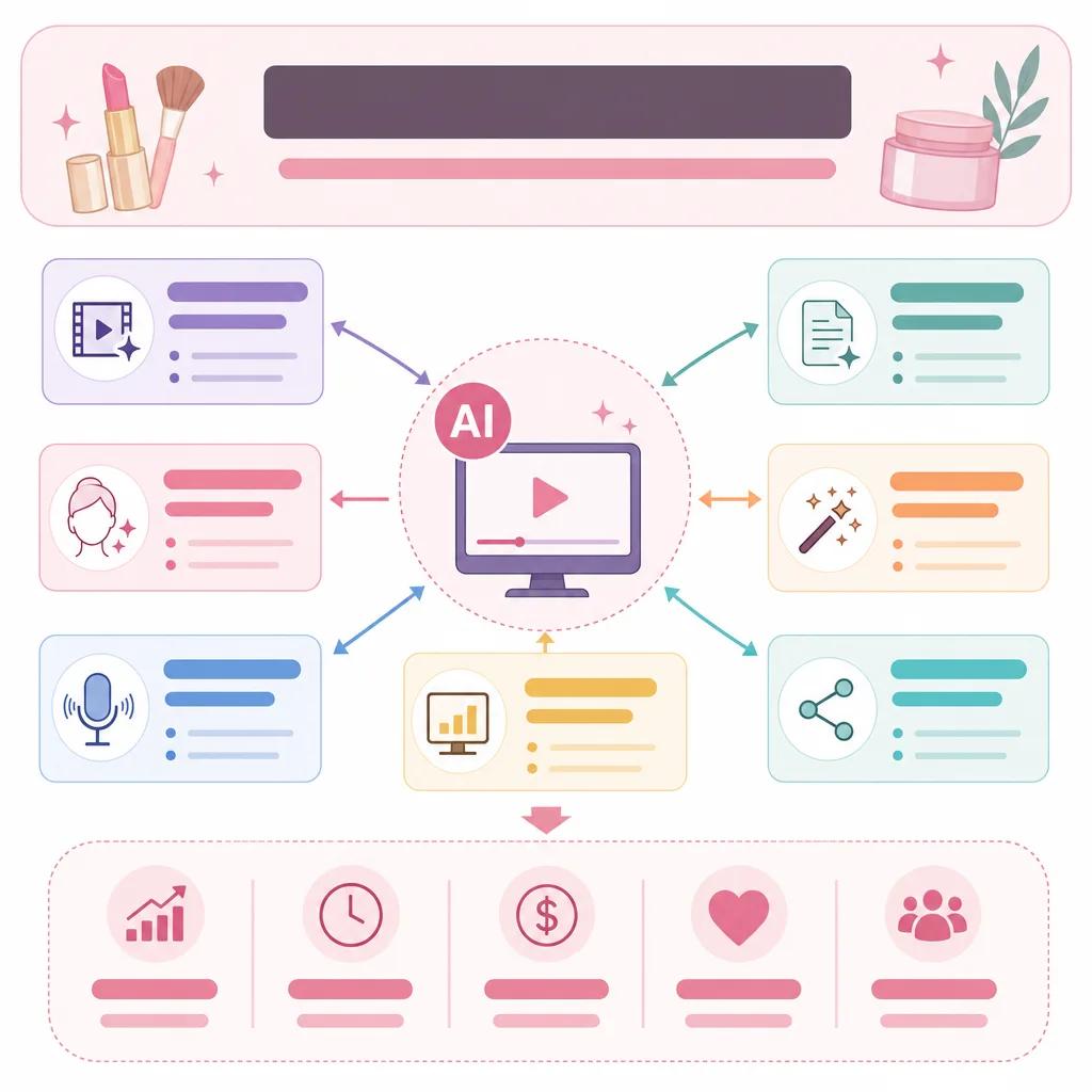 Diagram explaining best ai video tools for beauty brands