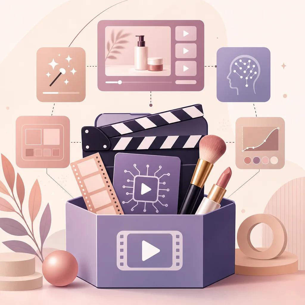Illustration related to best ai video tools for beauty brands