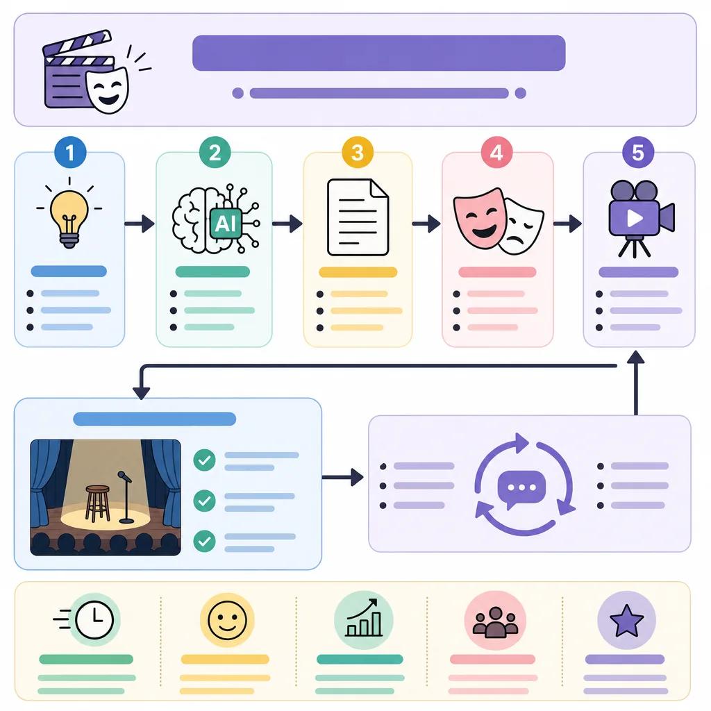 Diagram explaining using ai for comedy skits