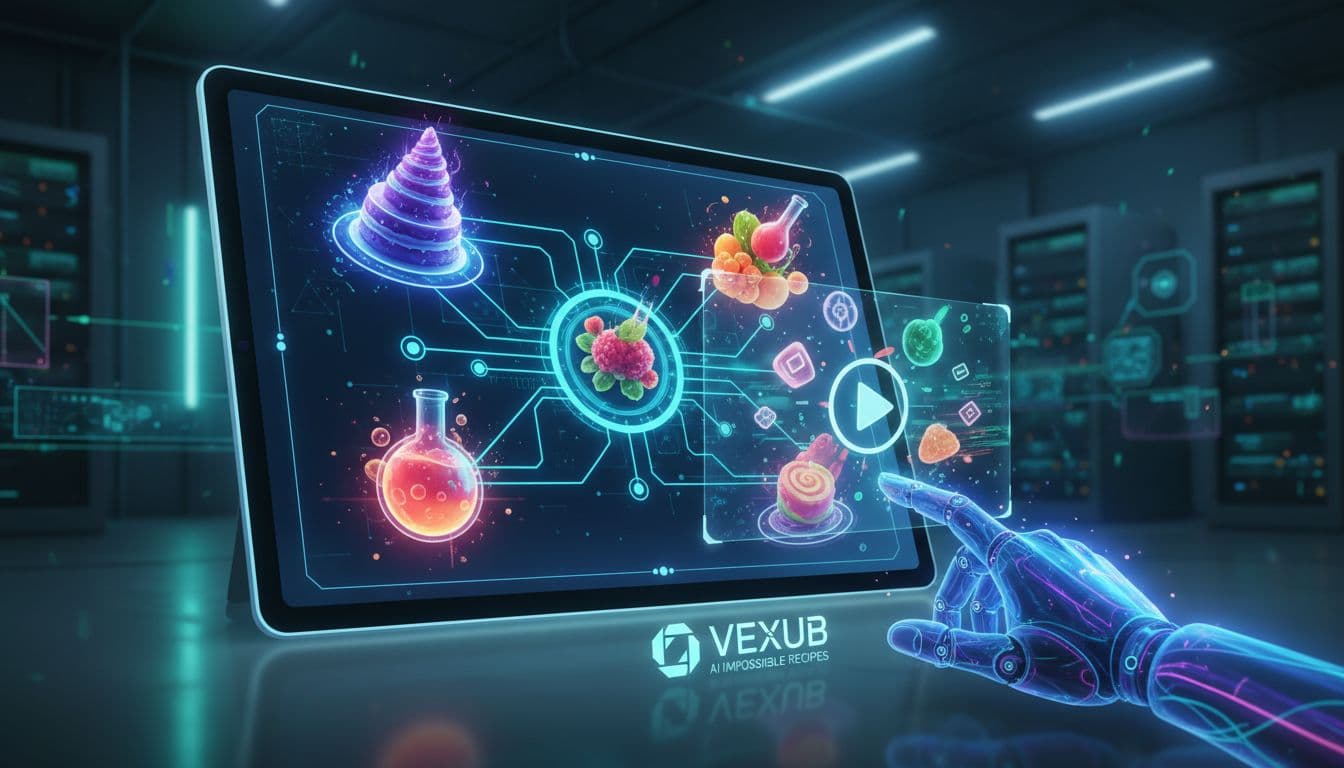 Eye-catching visuals highlighting viral potential of AI impossible recipes.