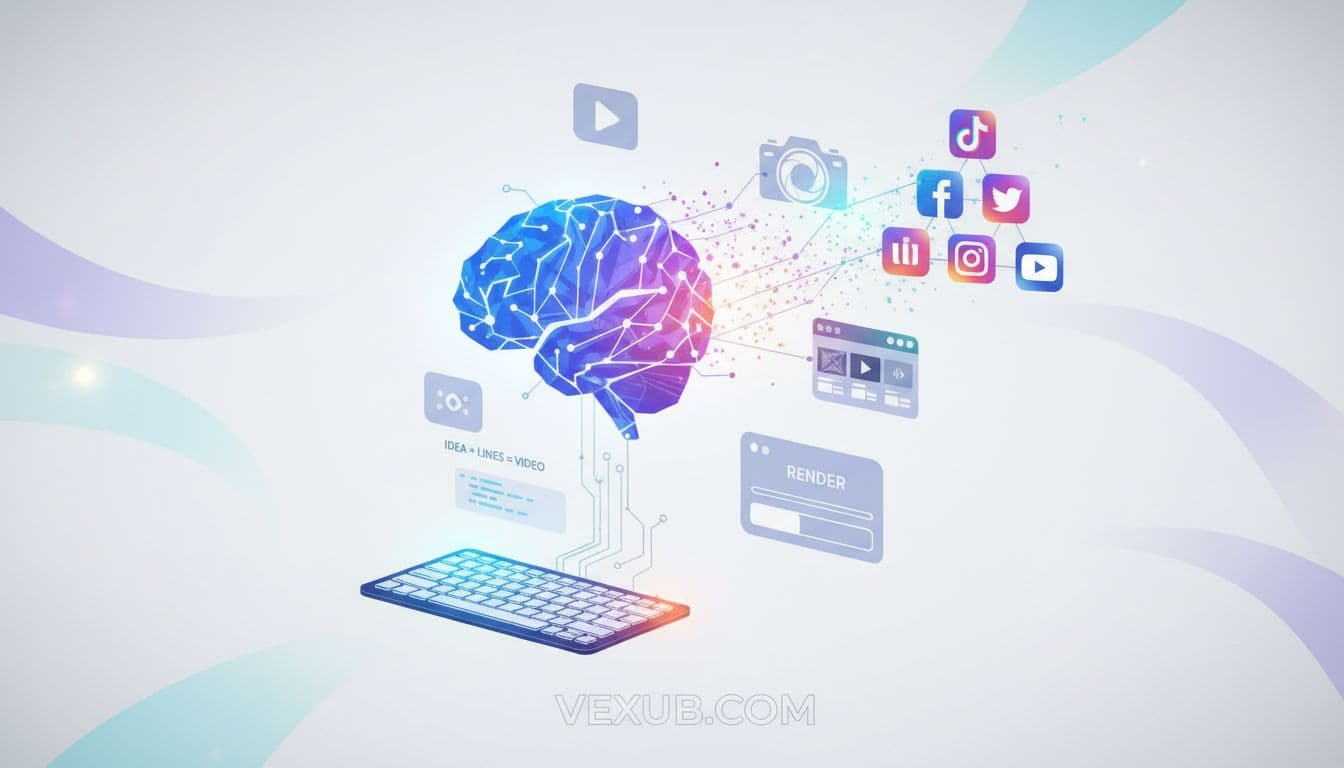 Easy video creation without technical expertise demonstrated visually.