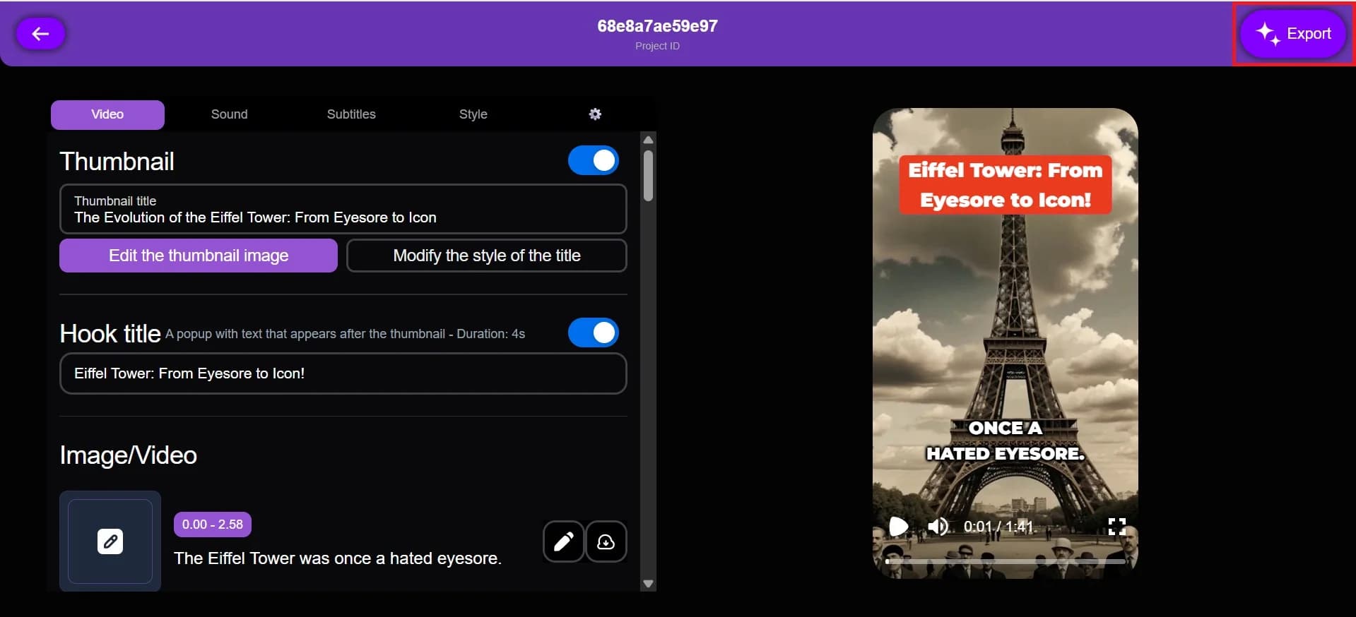 Options for adjusting details in custom image styles on Vexub