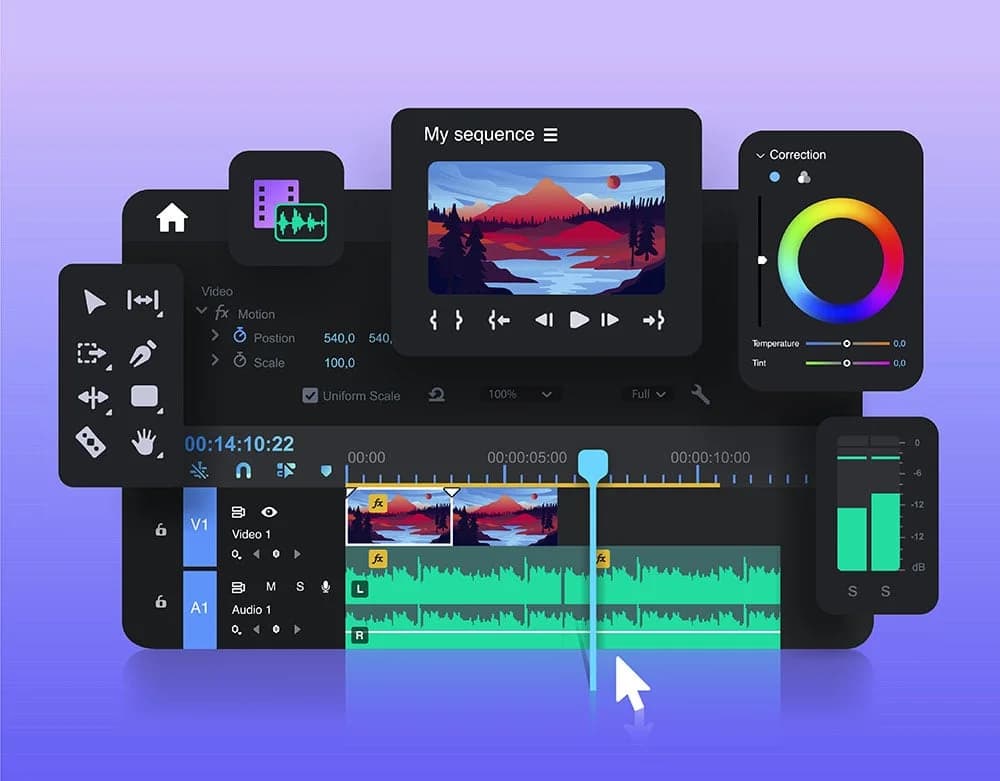 Vexub interface showing the voice selection for SMS video sender