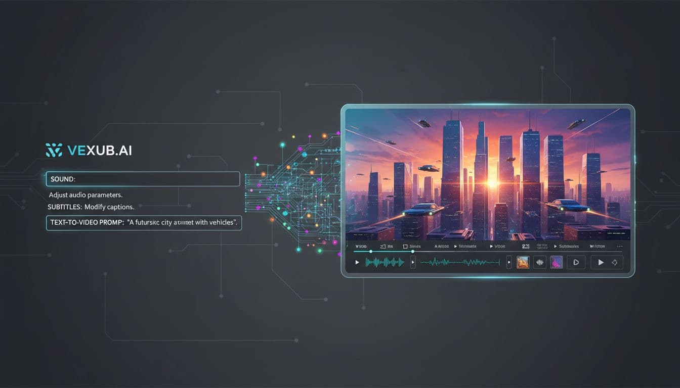 Visual aid for users on how to navigate Vexub's video creation process.