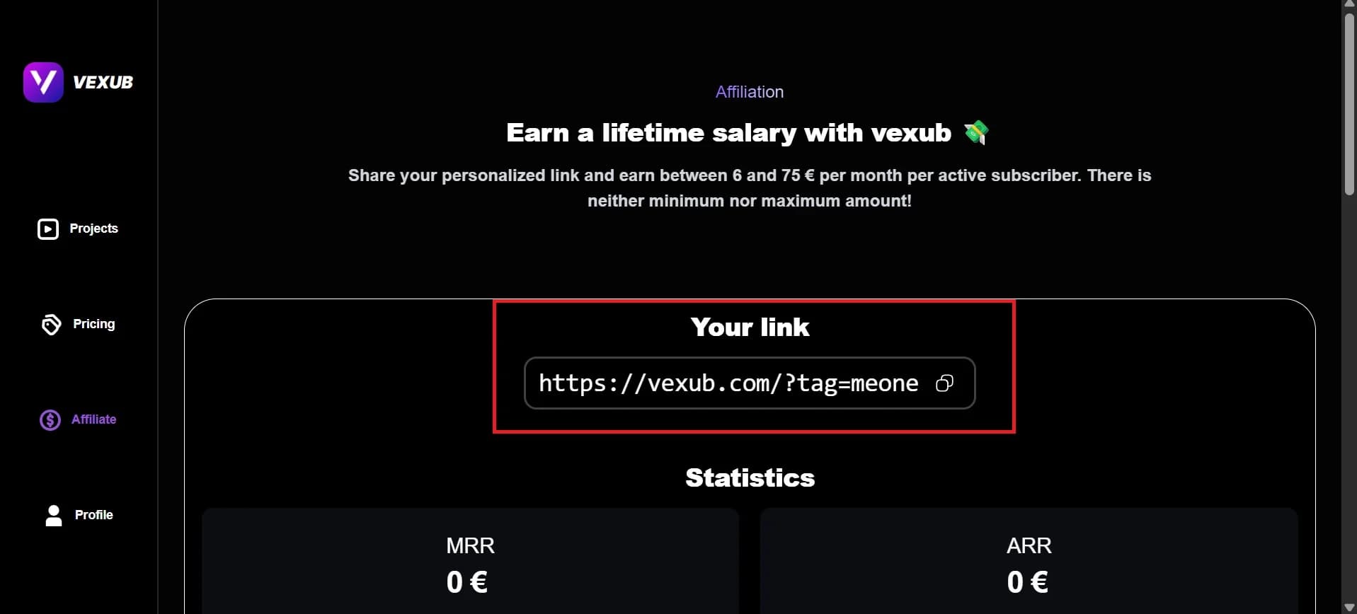 Diagram showing the process of checking affiliate link functionality