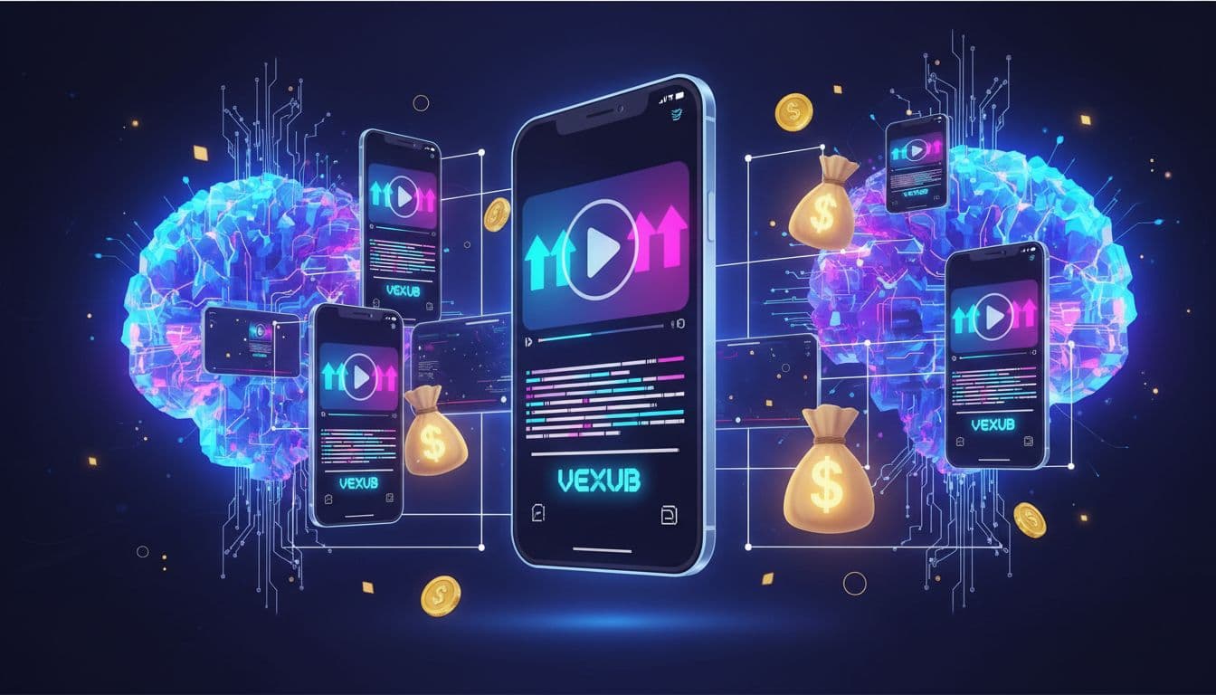 Chart showcasing commission earnings from the Vexub affiliate program