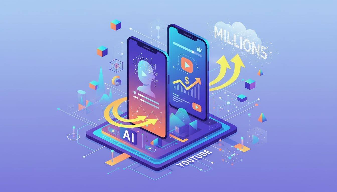 Diagram detailing elements that make a profitable YouTube channel using AI