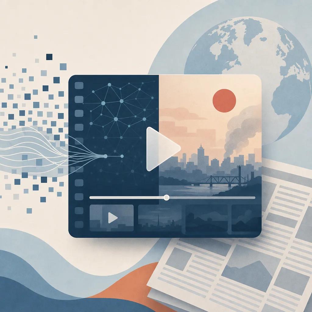 Illustration related to ai-generated video content for news