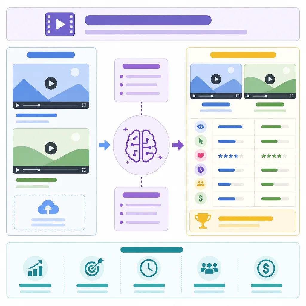 Diagram explaining ai video comparison tools for marketers