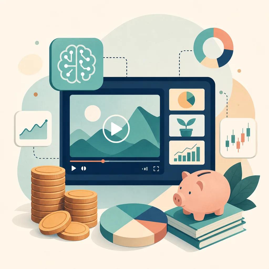 Illustration related to ai video content for personal finance