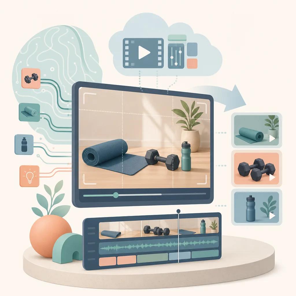 Illustration related to ai video creation for fitness tutorials