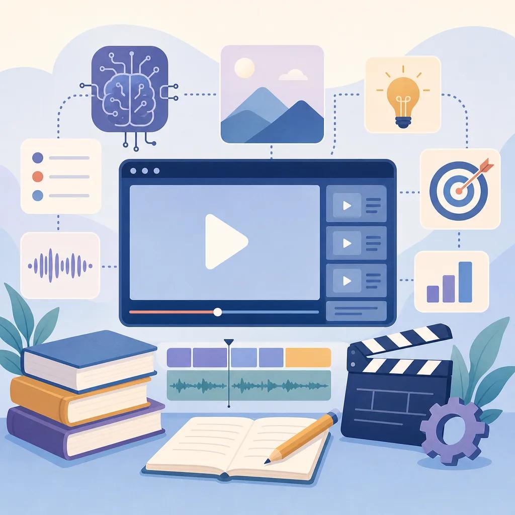 Illustration related to ai video tips for e-learning
