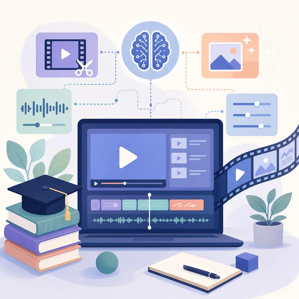 Illustration related to ai video tools for online courses