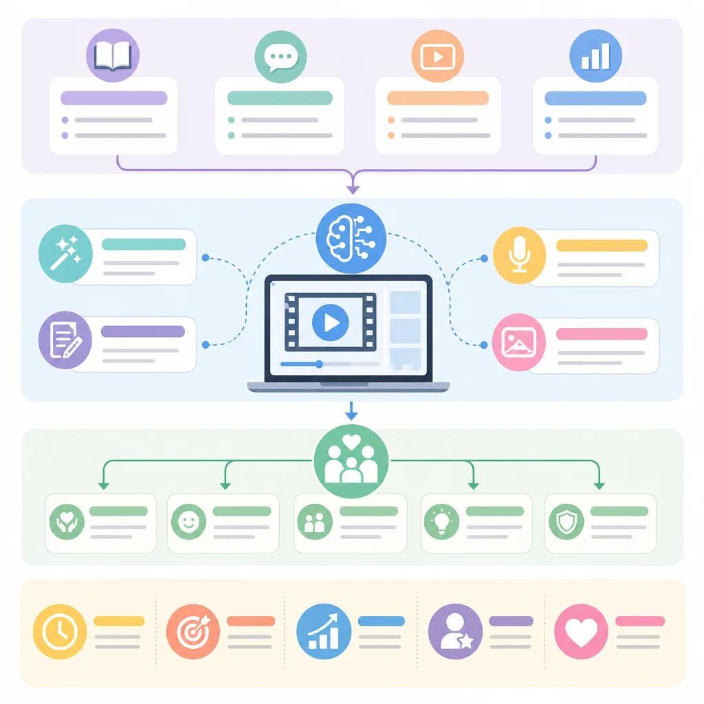 Diagram explaining ai video tools for parenting tips