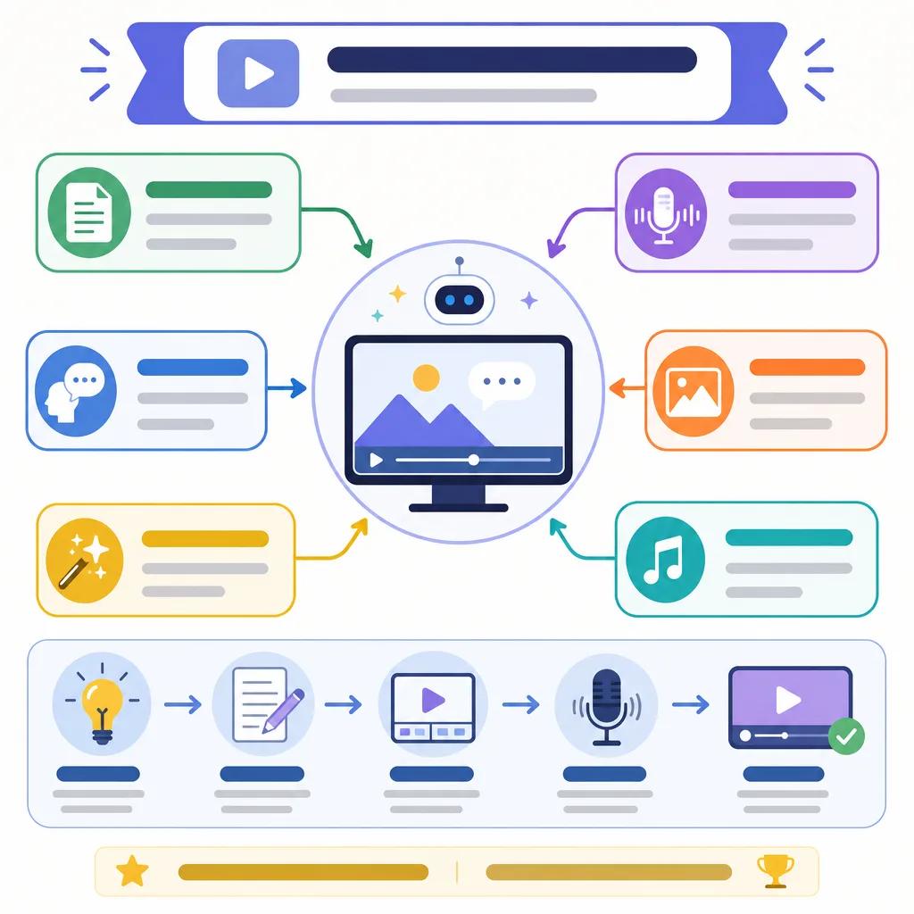 Diagram explaining best ai tools for creating explainer videos
