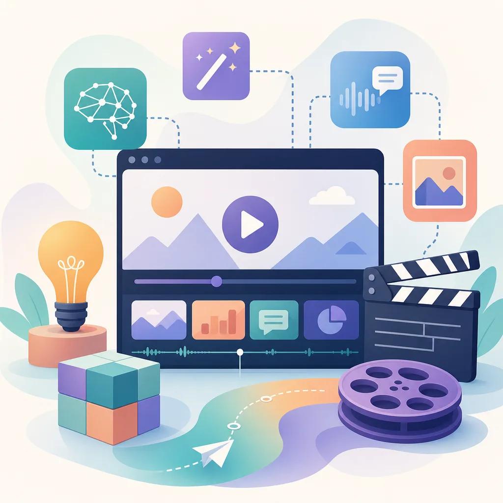 Illustration related to best ai tools for creating explainer videos