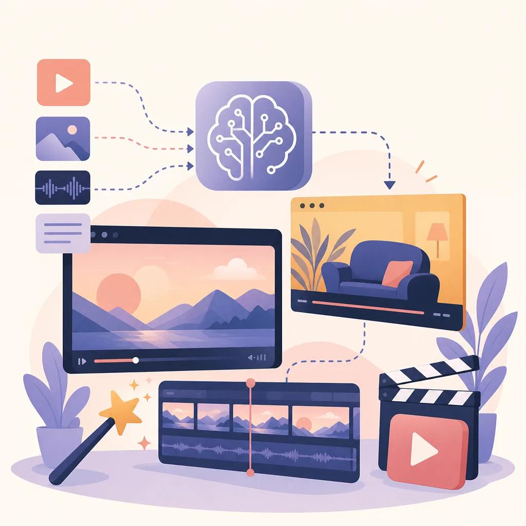 Illustration related to creating reaction videos with ai tools