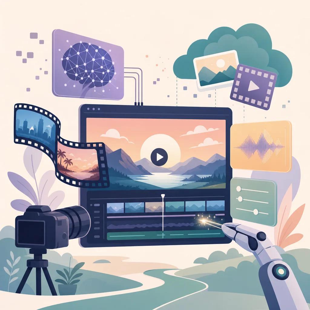 Illustration related to creating vlogs with ai video tools