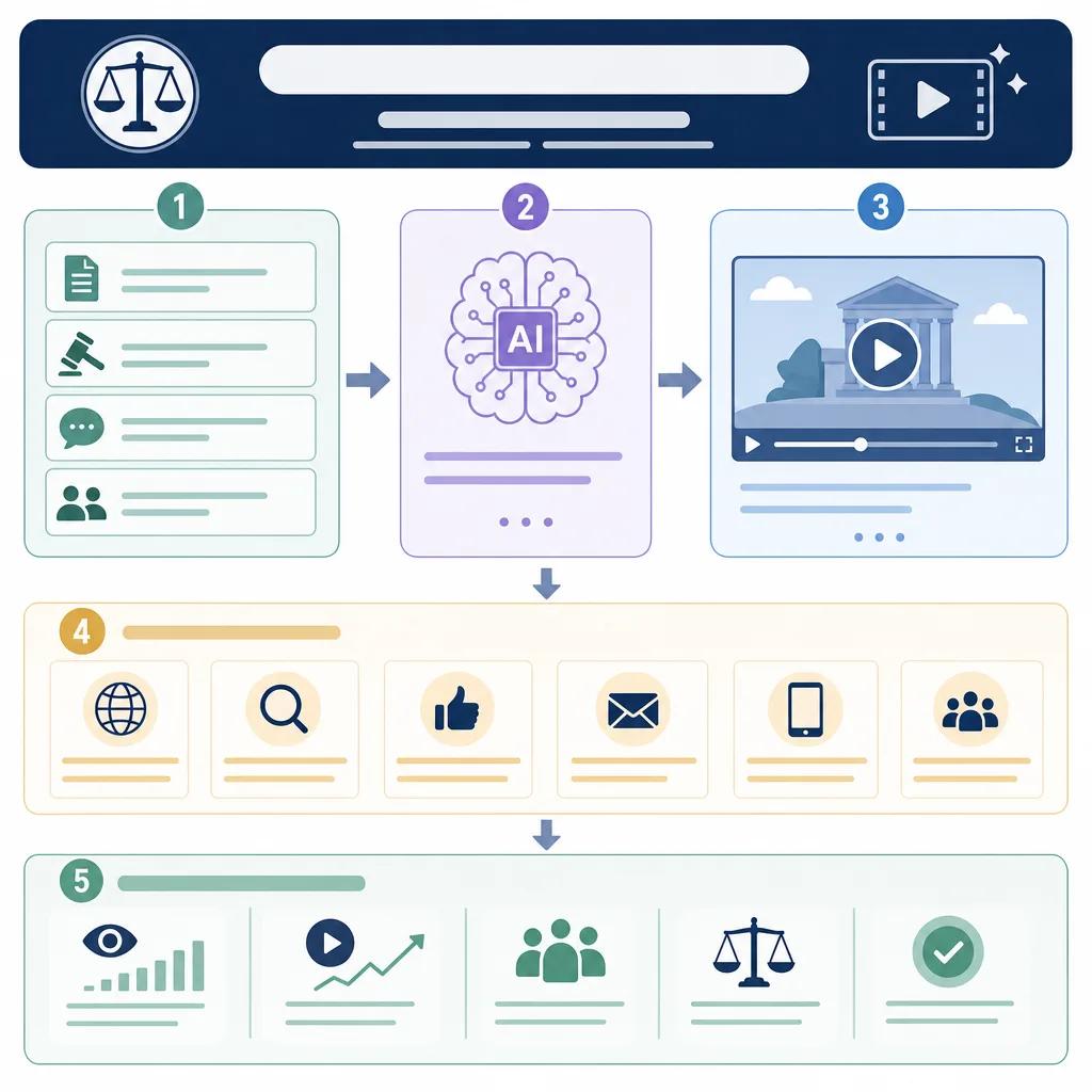 Diagram explaining using ai video for legal marketing