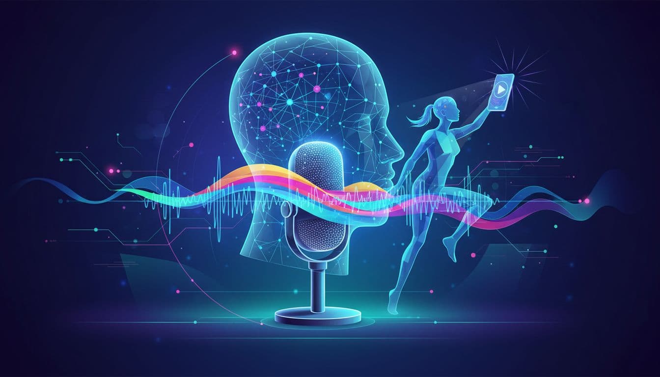 Generic voice-over scene illustrating faceless video creation.