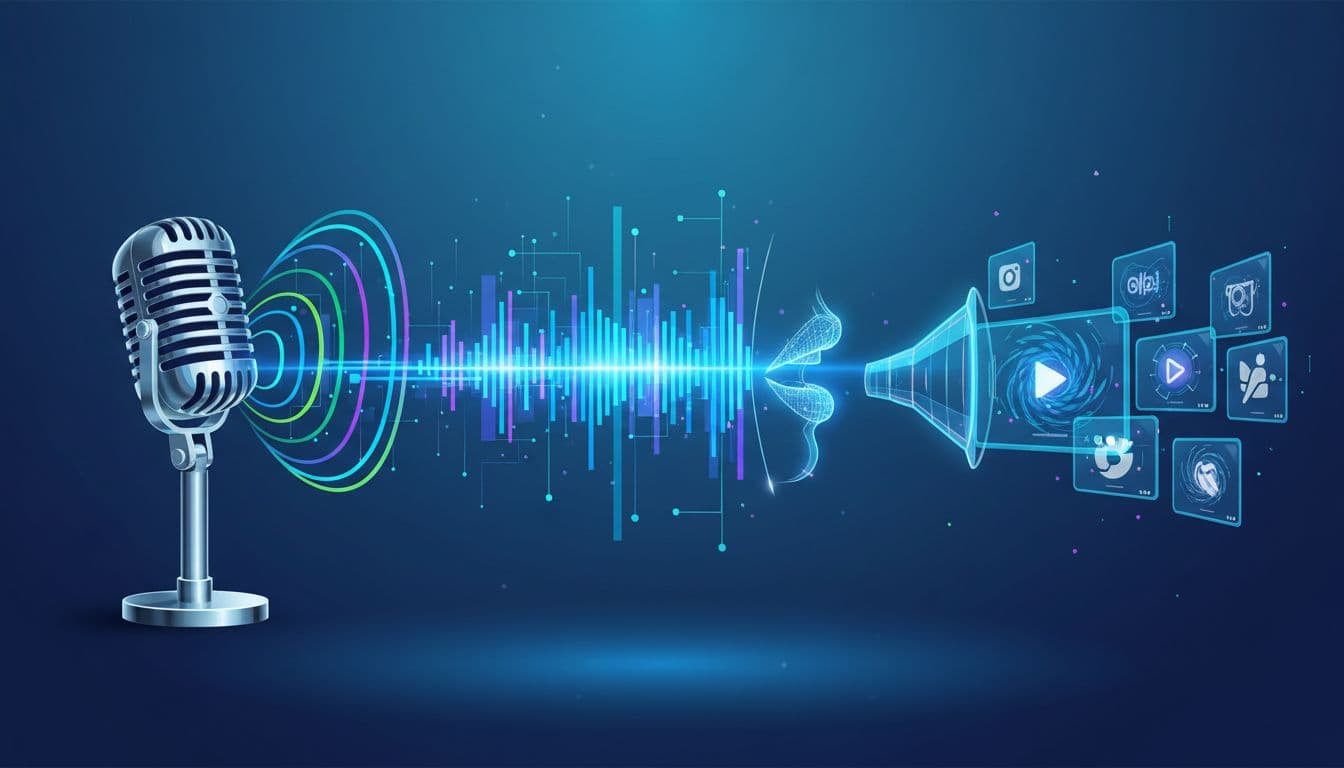 Showcasing voice-driven video content without facial exposure.