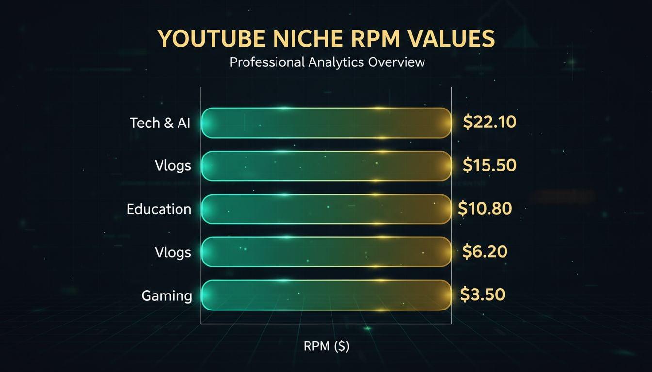 Top 10 Highest RPM YouTube Niches in 2026 ($25-$50+ CPM)
